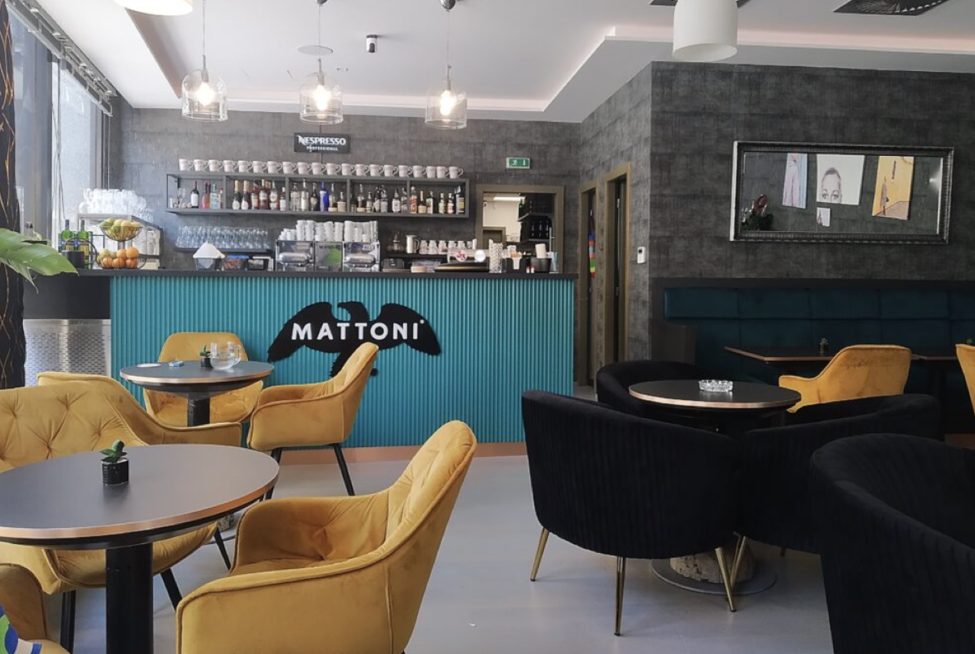 Interiér restaurace Café Mattoni